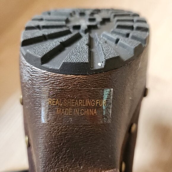 Sam Edelman Winsford Lace Up Chunky Studded Clog Shealing Leather Heeled Boots - Picture 11 of 12